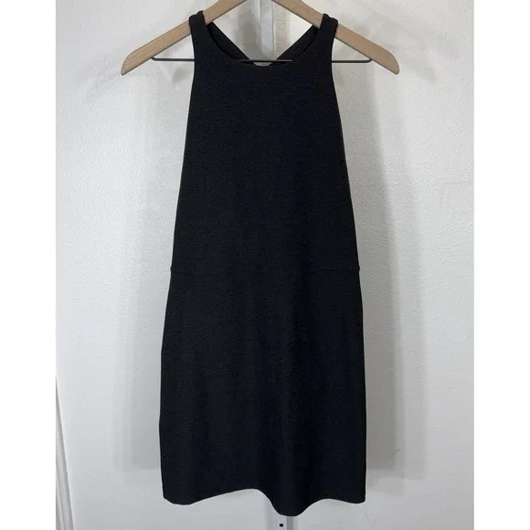 Beyond Yoga Spacedye Refocus Dress Size Medium Black Heather - Picture 1 of 6
